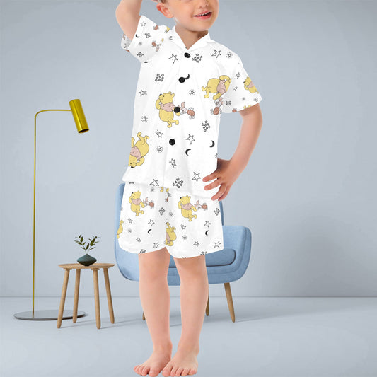 Winnie Pooh V-Neck Short Pyjama Set