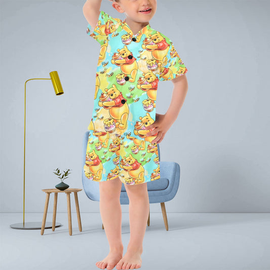 Winnien the Pooh V-Neck Short Pyjama Set