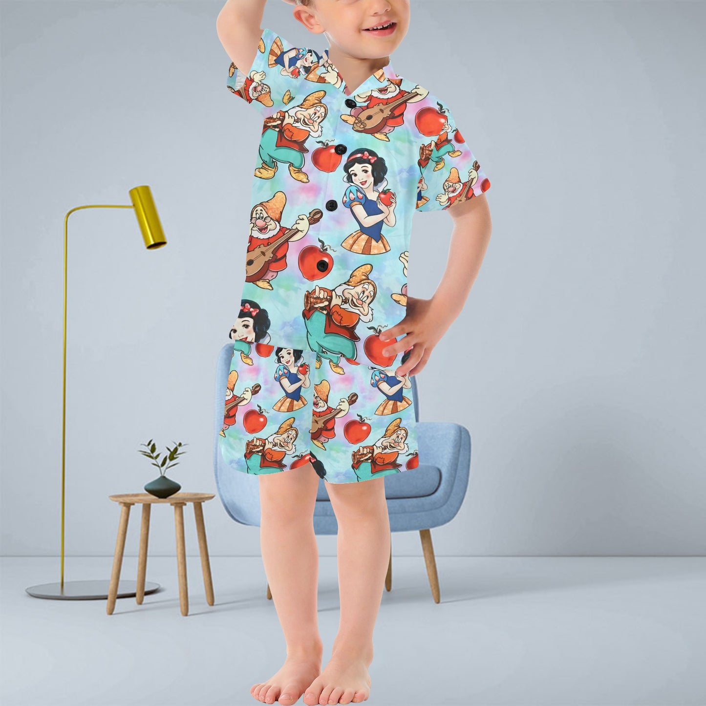 Snow White V-Neck Short Pyjama Set