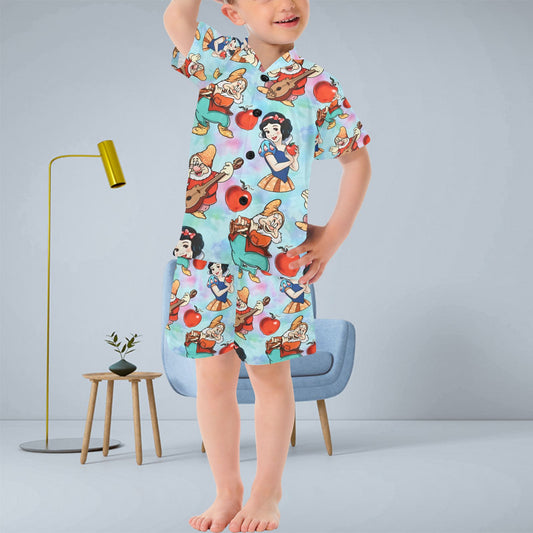 Snow White V-Neck Short Pyjama Set
